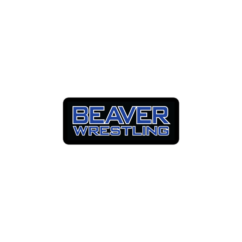 Pratt Community College Beaver Wrestling Bubble-free stickers