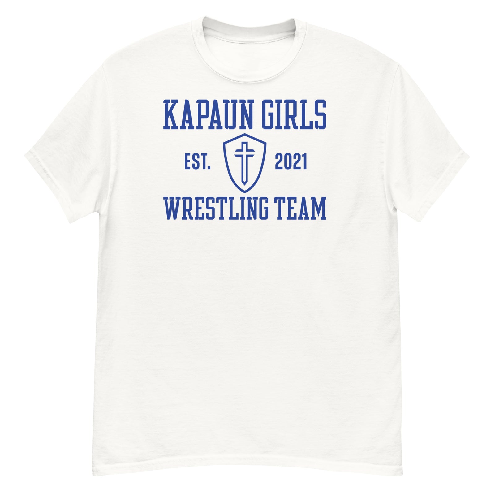 Kapaun Girls Wrestling Unisex heavyweight tee FRONT/BACK