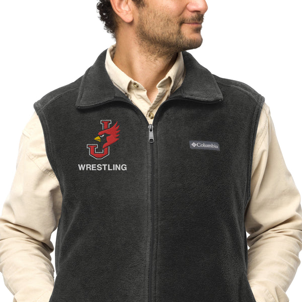 William Jewell Wrestling J Wrestling Mens Columbia Fleece Vest - Blue ...