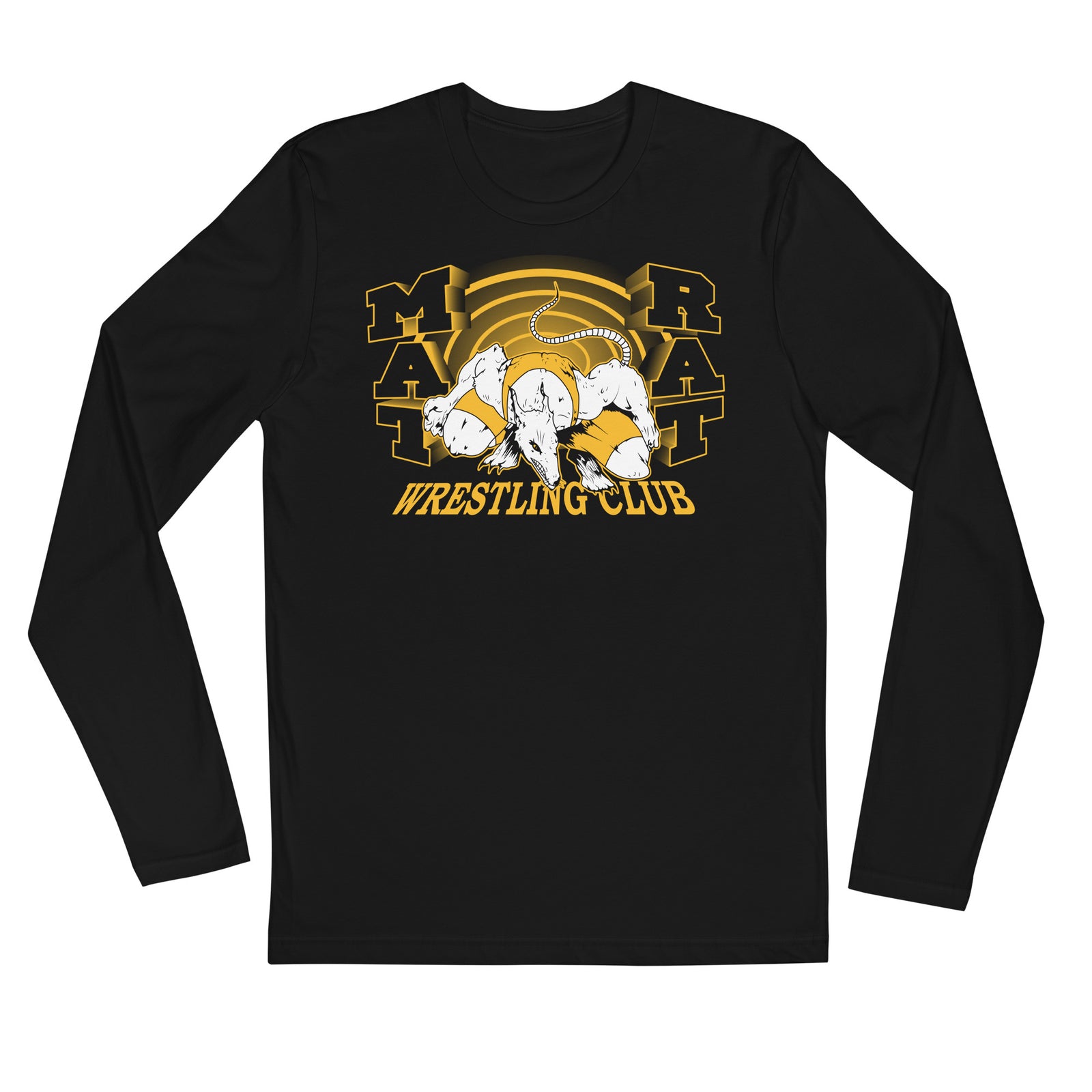Mat Rat Wrestling Mens Long Sleeve Crew Tee