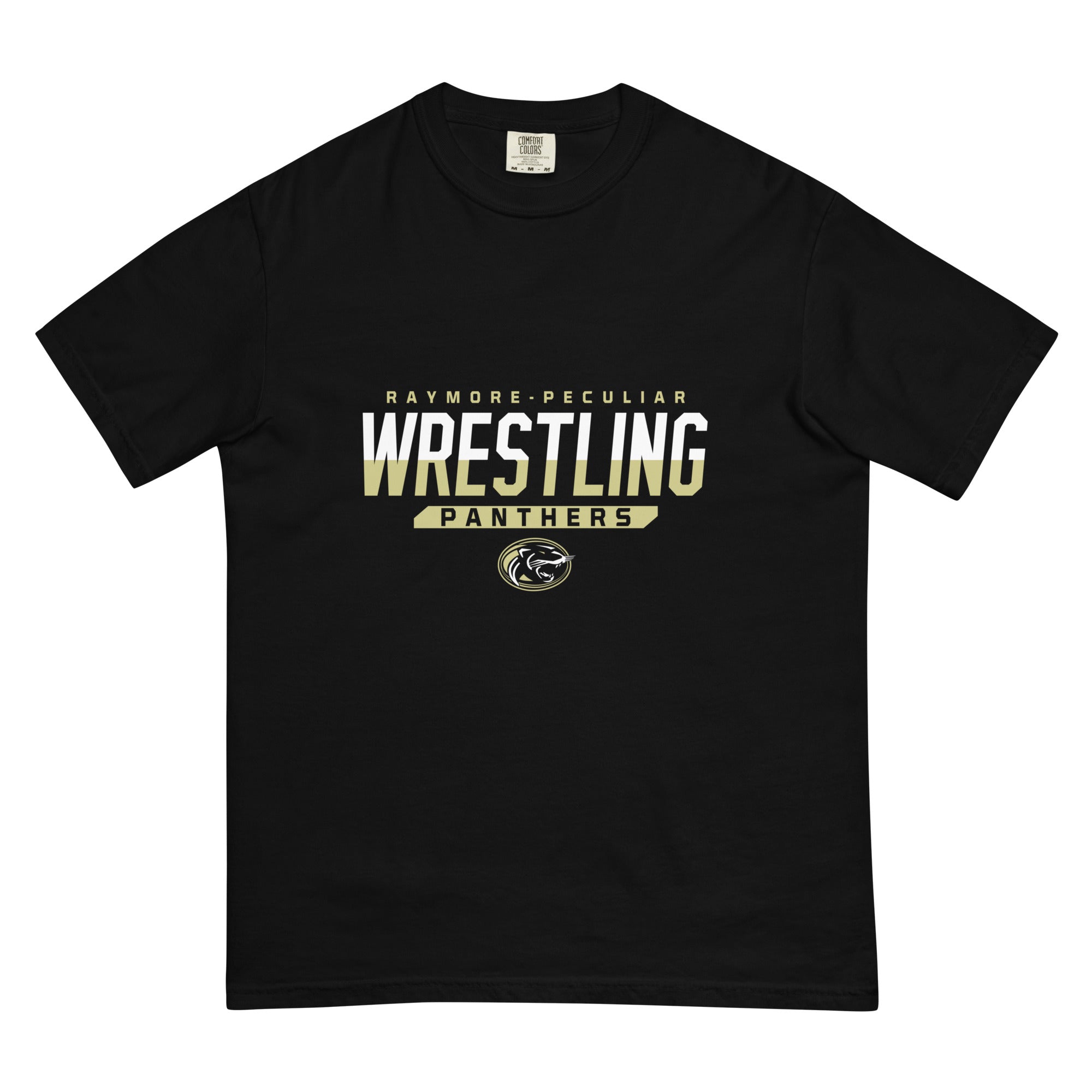 Ray Pec Wrestling Mens Garment-Dyed Heavyweight T-Shirt