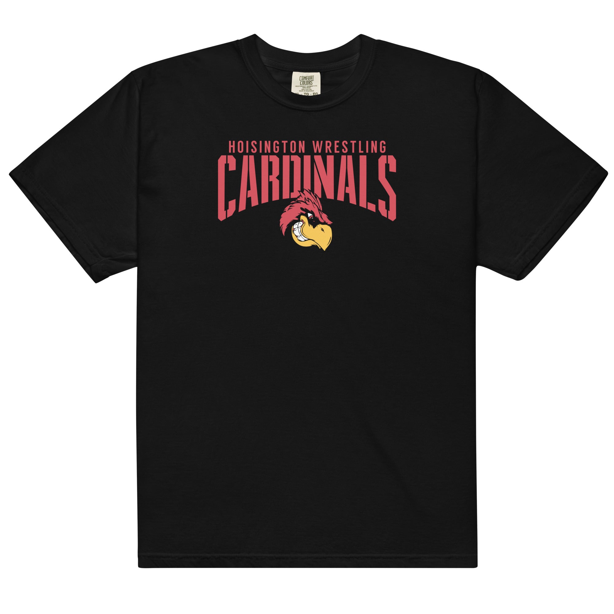 Hoisington Cardinals Wrestling Mens Garment-Dyed Heavyweight T-Shirt