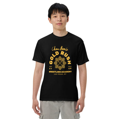 Gold Rush Wrestling Mens Garment-Dyed Heavyweight T-Shirt