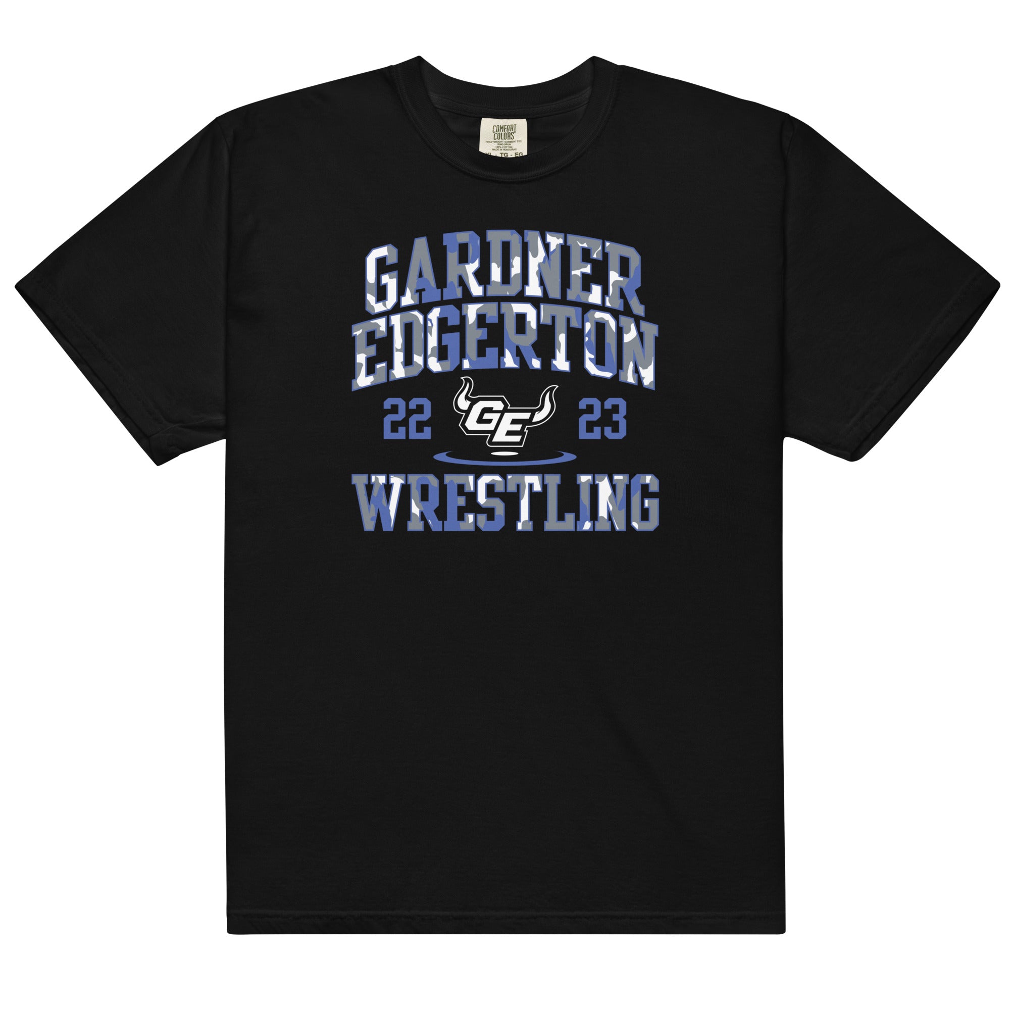 22/23 Gardner Edgerton Wrestling Mens Garment-Dyed Heavyweight T-Shirt