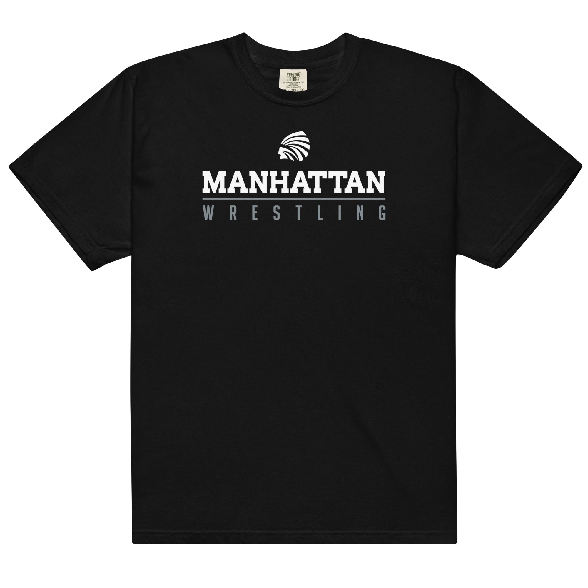 Manhattan Wrestling Mens Garment-Dyed Heavyweight T-Shirt