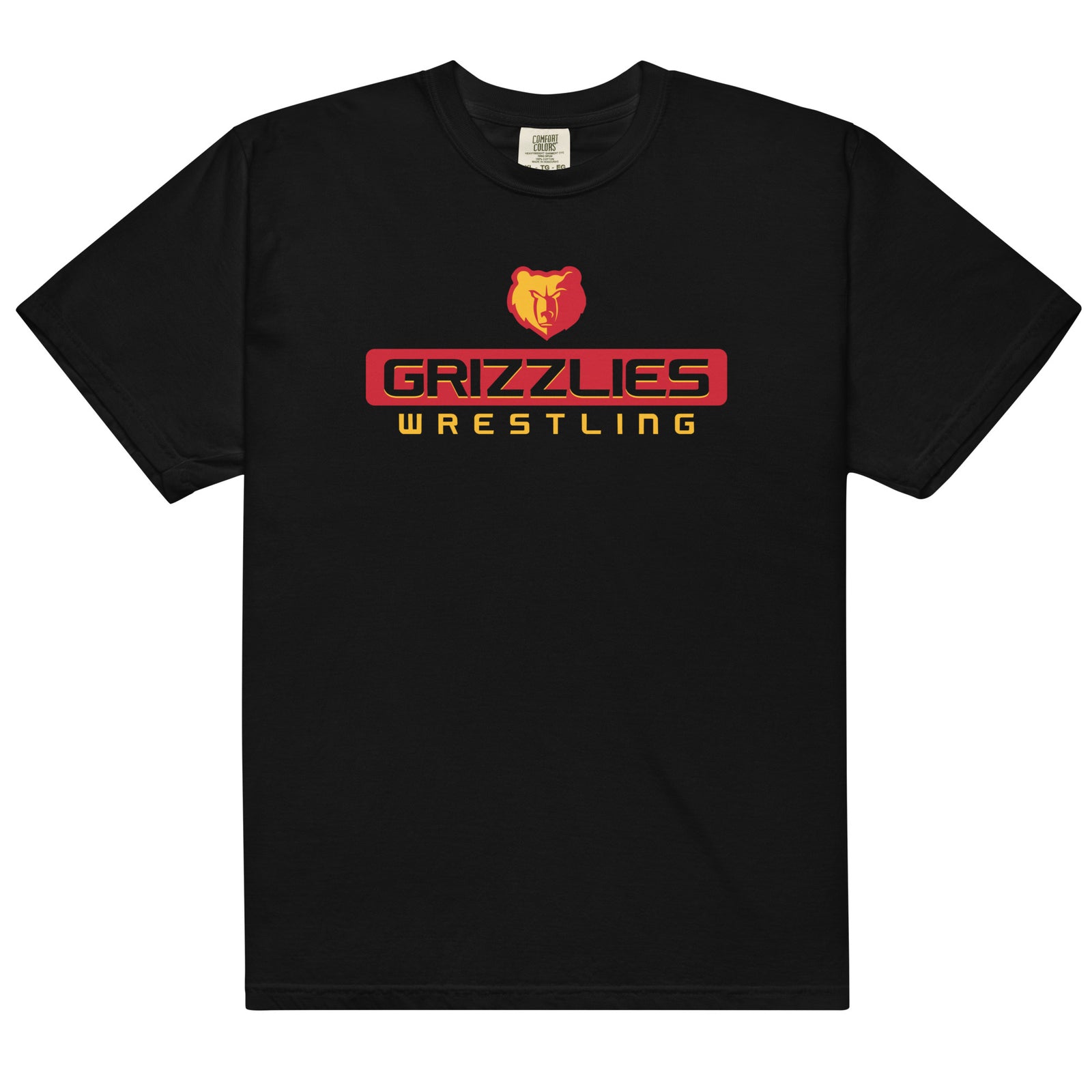 Labette County Wrestling Grizzlies Mens Garment-Dyed Heavyweight T-Shirt