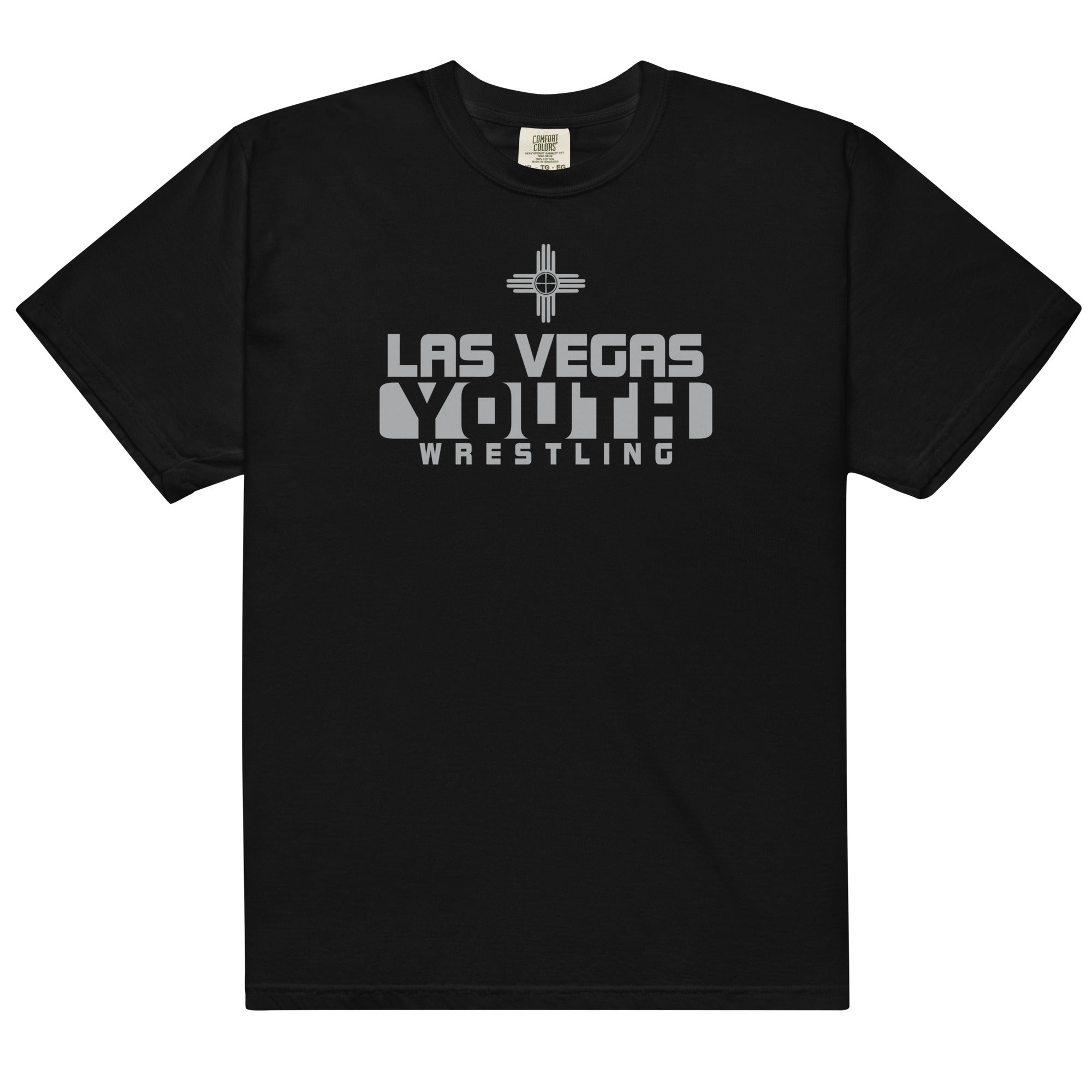 Las Vegas Youth Wrestling Mens Garment-Dyed Heavyweight T-Shirt