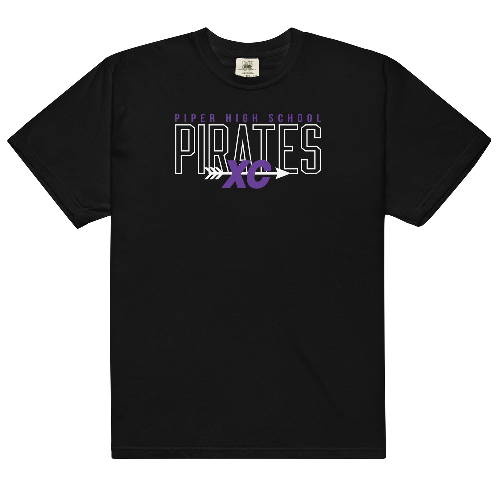 Piper High School Pirates XC Mens Garment-Dyed Heavyweight T-Shirt