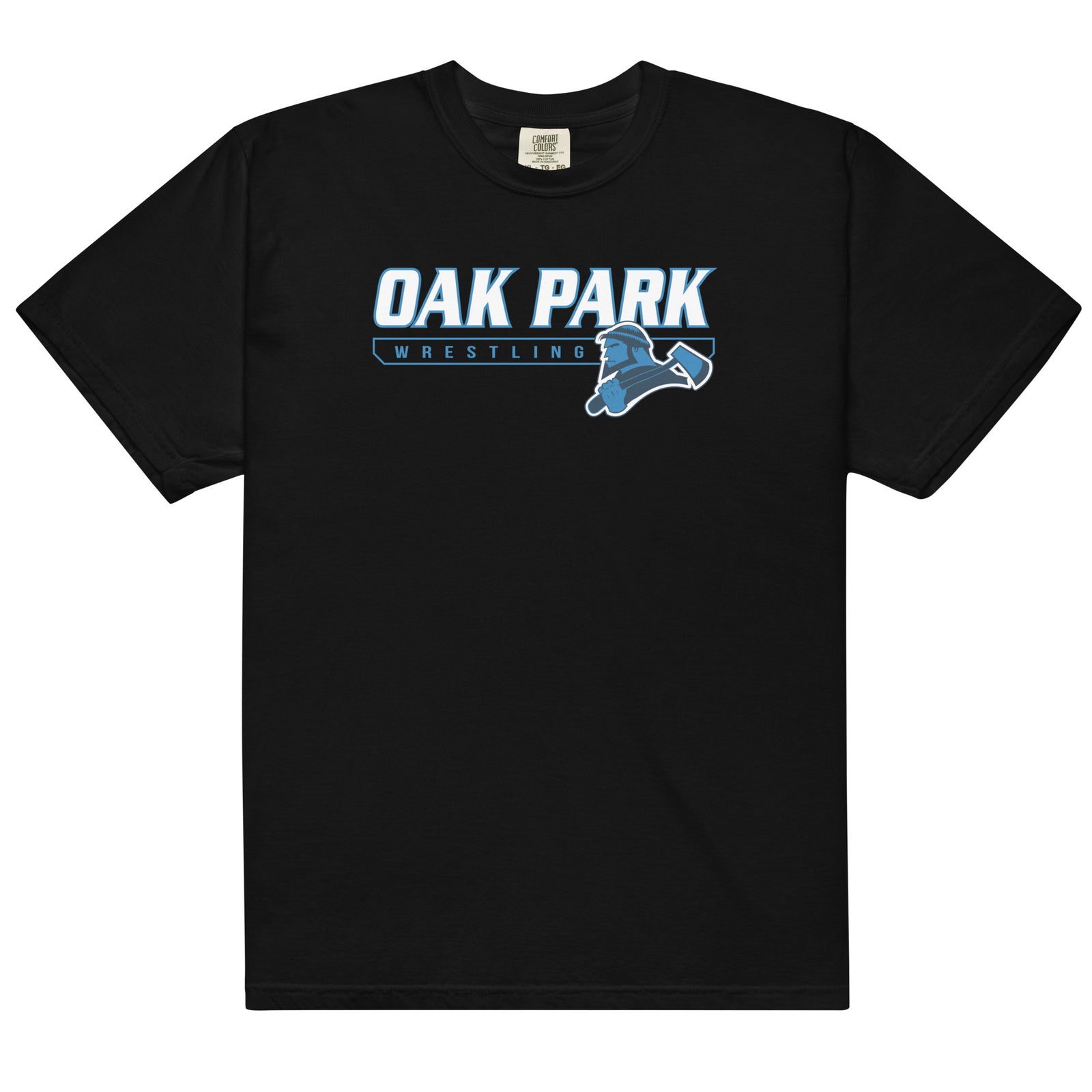 Oak Park HS Wrestling Mens Garment-Dyed Heavyweight T-Shirt