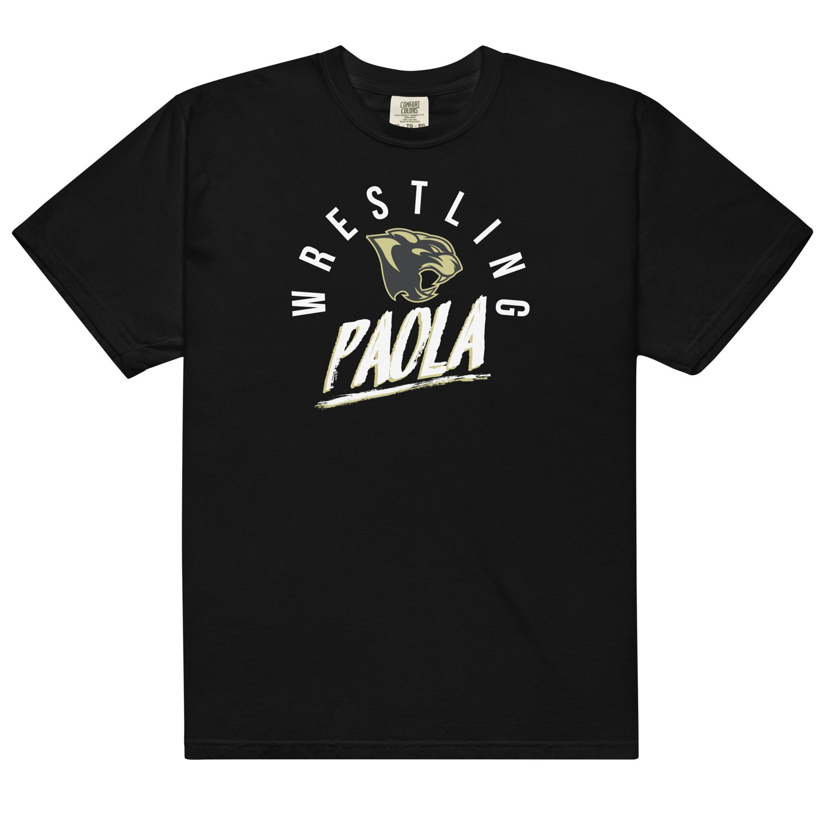 Paola Wrestling Mens Garment-Dyed Heavyweight T-Shirt