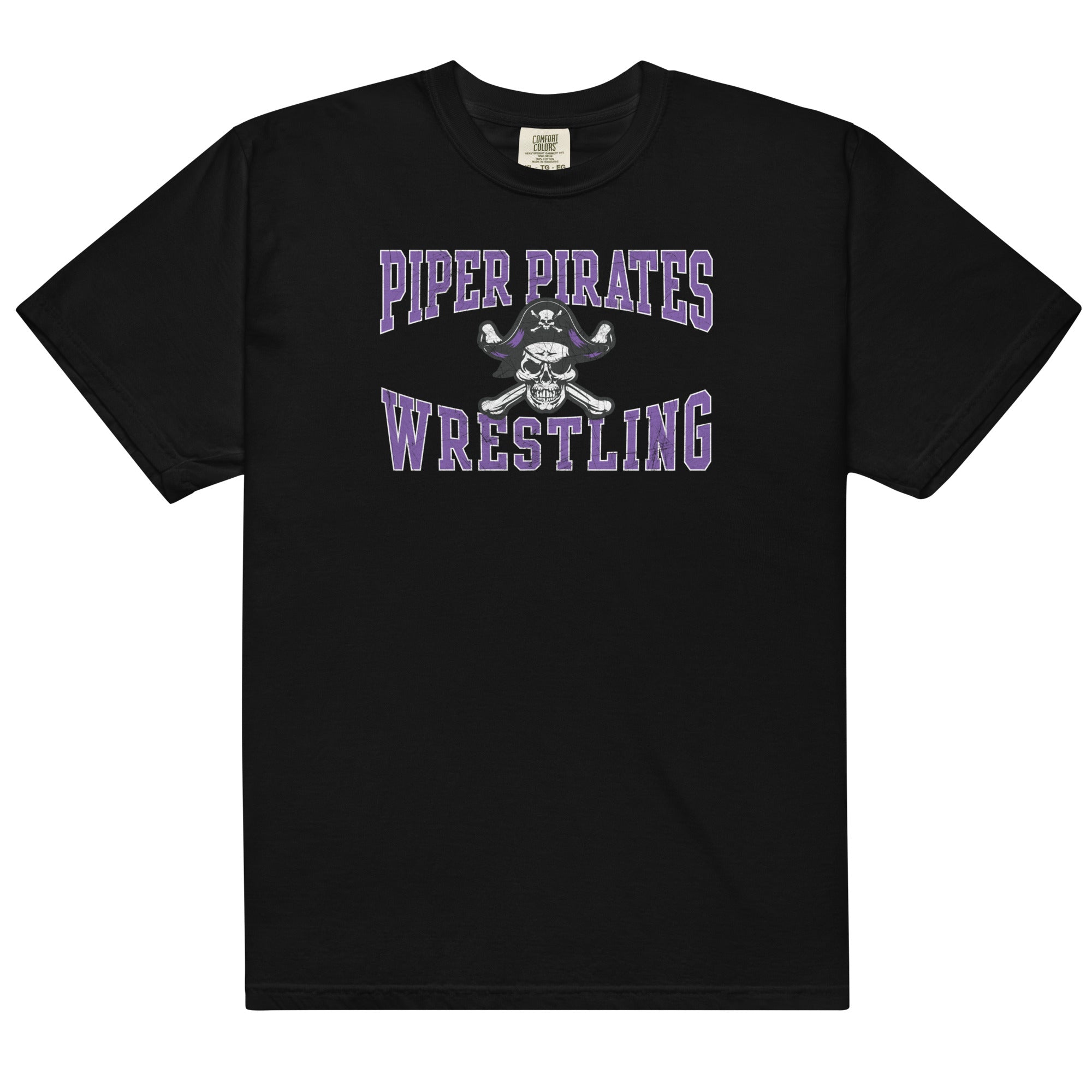 Piper Wrestling Club Mens Garment-Dyed Heavyweight T-Shirt