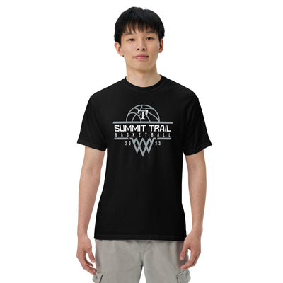 Summit Trail Middle School Basketball Mens Garment-Dyed Heavyweight T-Shirt