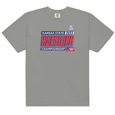 USAWKS STATE WRESTLING CHAMPIONSHIPS Mens Garment-Dyed Heavyweight T-Shirt