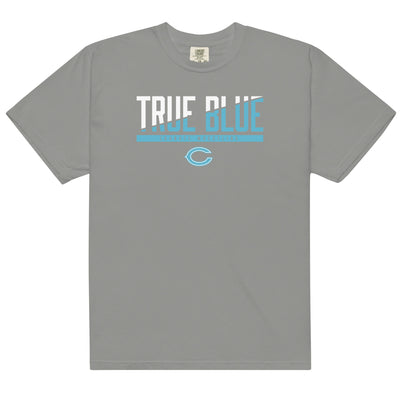 Chanute HS Wrestling True Blue Mens Garment-Dyed Heavyweight T-Shirt