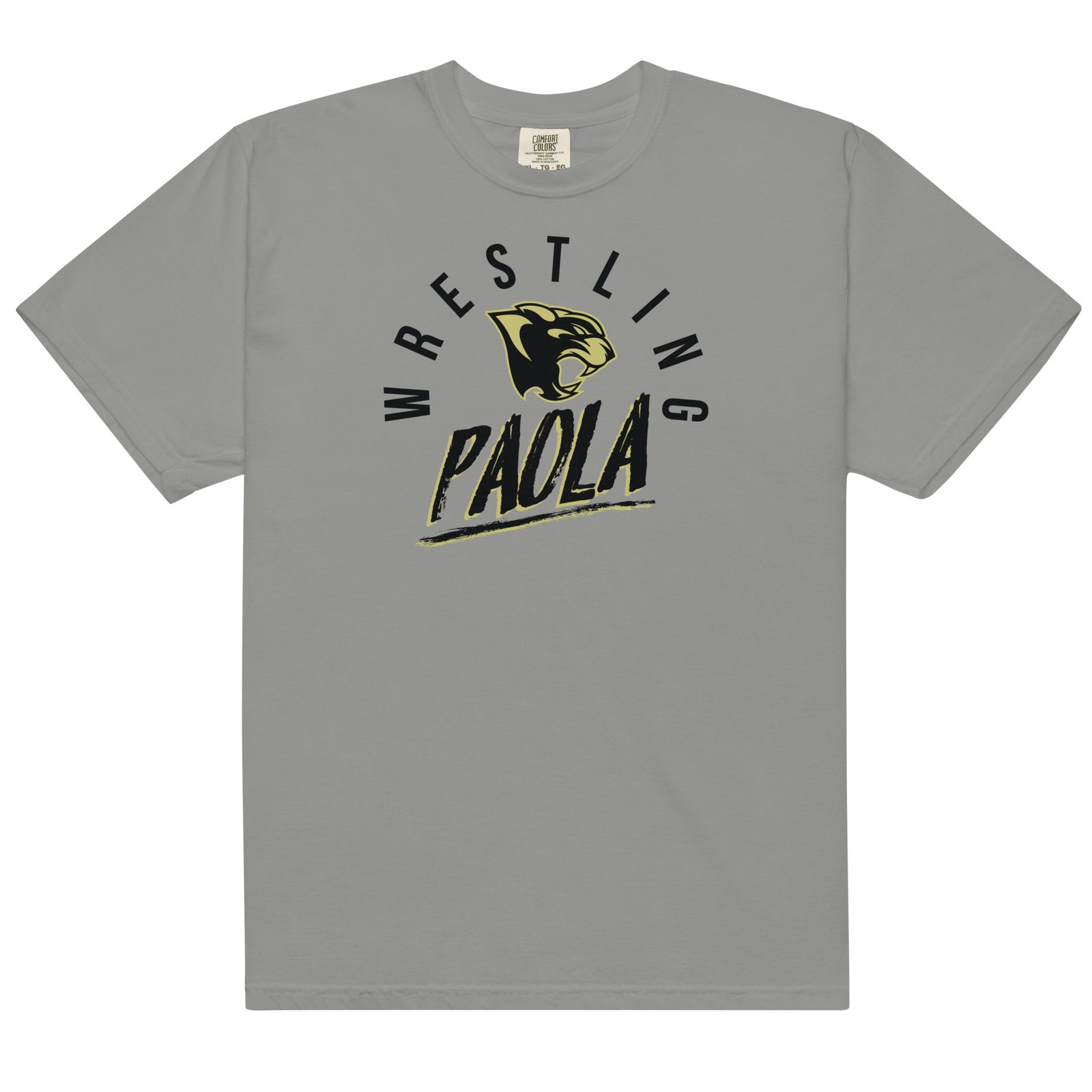 Paola Wrestling Mens Garment-Dyed Heavyweight T-Shirt