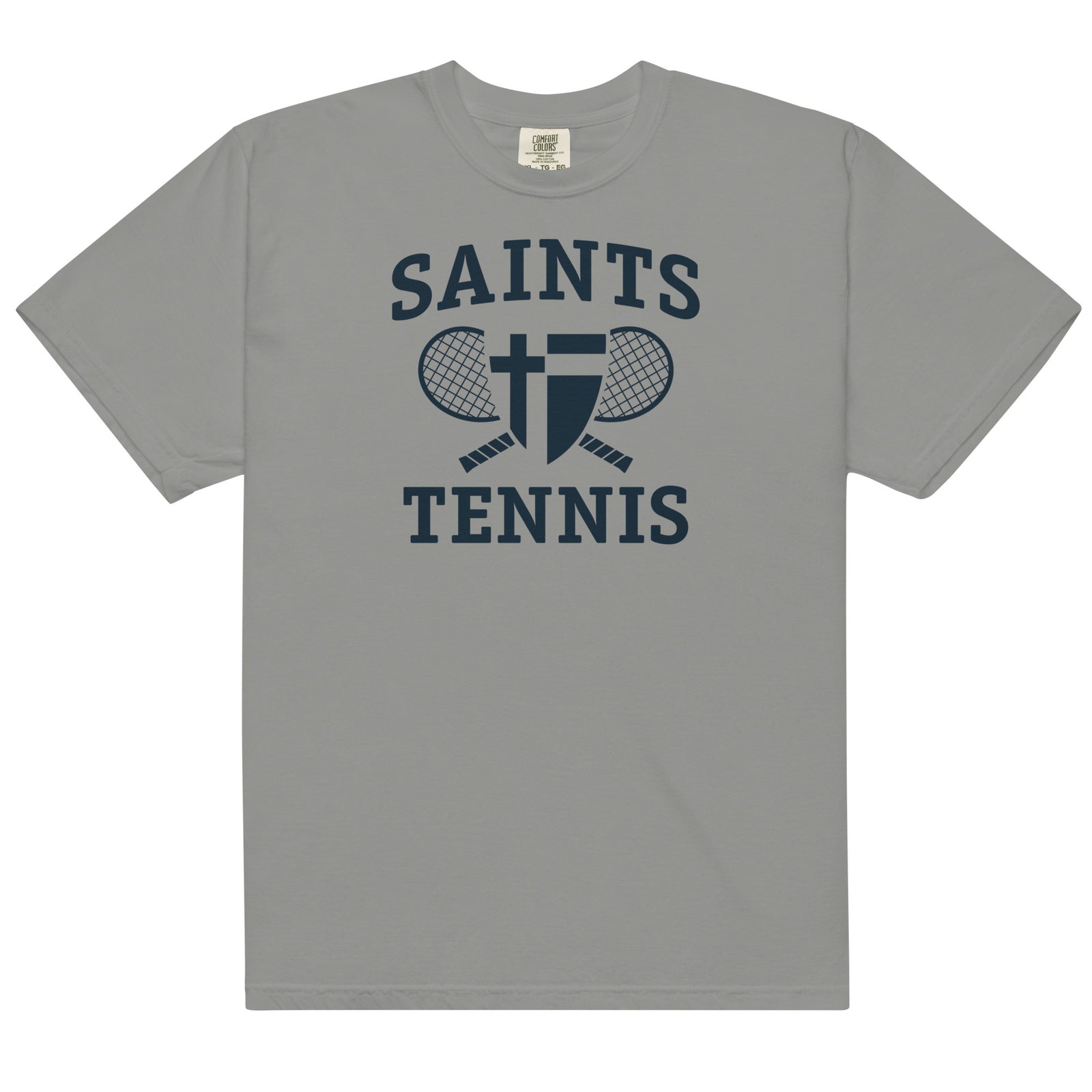 Saint Thomas Aquinas Tennis Mens Garment-Dyed Heavyweight T-Shirt