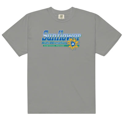 Sunflower Kids Wrestling Club Lawrence, KS Mens Garment-Dyed Heavyweight T-Shirt