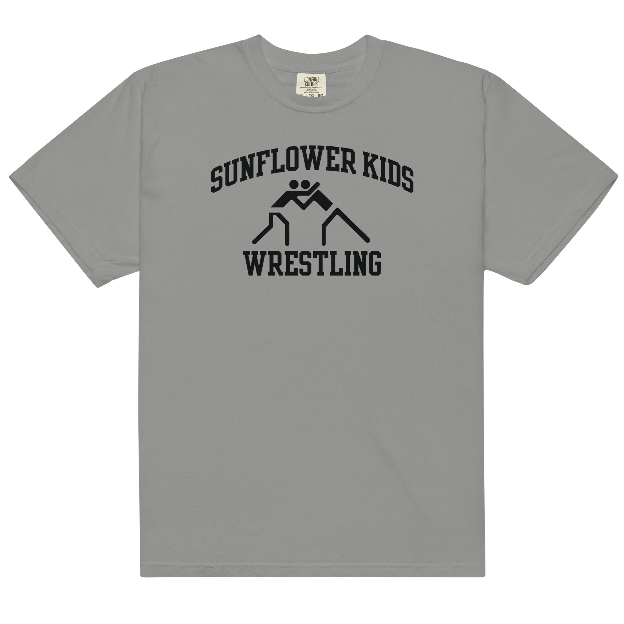 Sunflower Kids Wrestling Club Mens Garment-Dyed Heavyweight T-Shirt