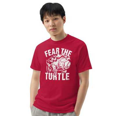Mudturtle Softball Mens Garment-Dyed Heavyweight T-Shirt