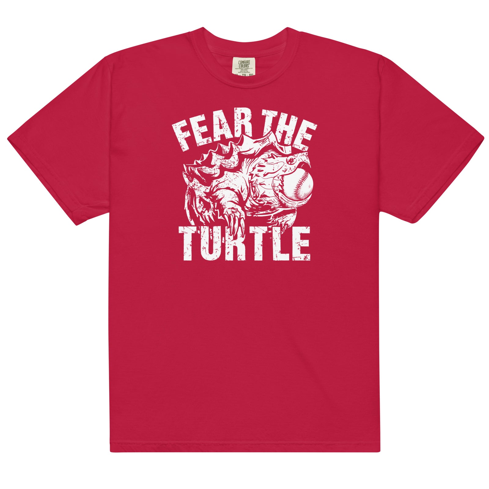 Mudturtle Softball Mens Garment-Dyed Heavyweight T-Shirt