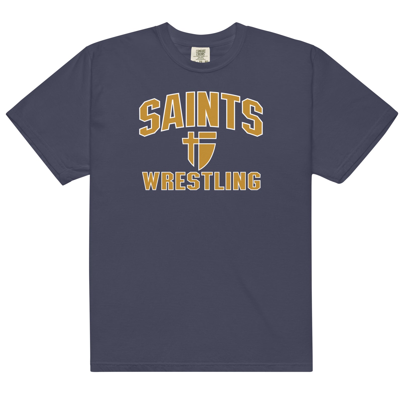 STA Saints Wrestling Mens Garment-Dyed Heavyweight T-Shirt