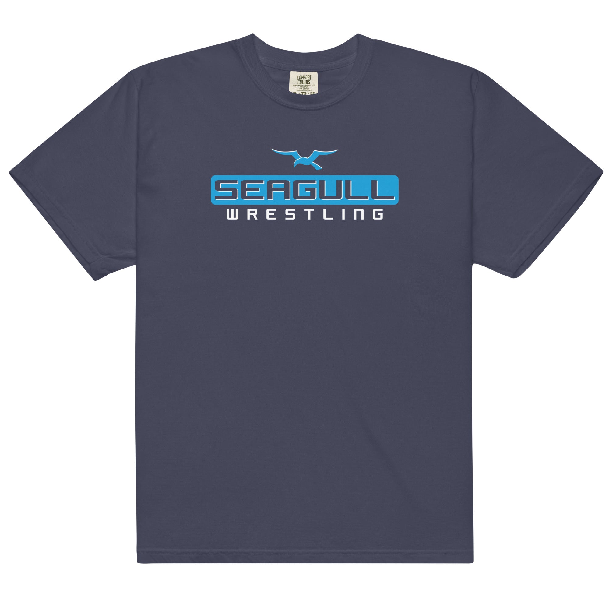 Seagull Wrestling Mens Garment-Dyed Heavyweight T-Shirt