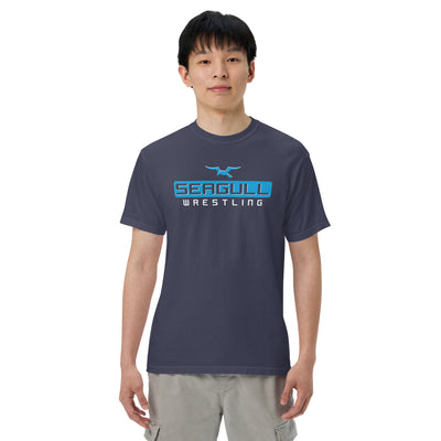 Seagull Wrestling Mens Garment-Dyed Heavyweight T-Shirt