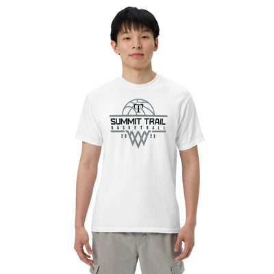 Summit Trail Middle School Basketball Mens Garment-Dyed Heavyweight T-Shirt