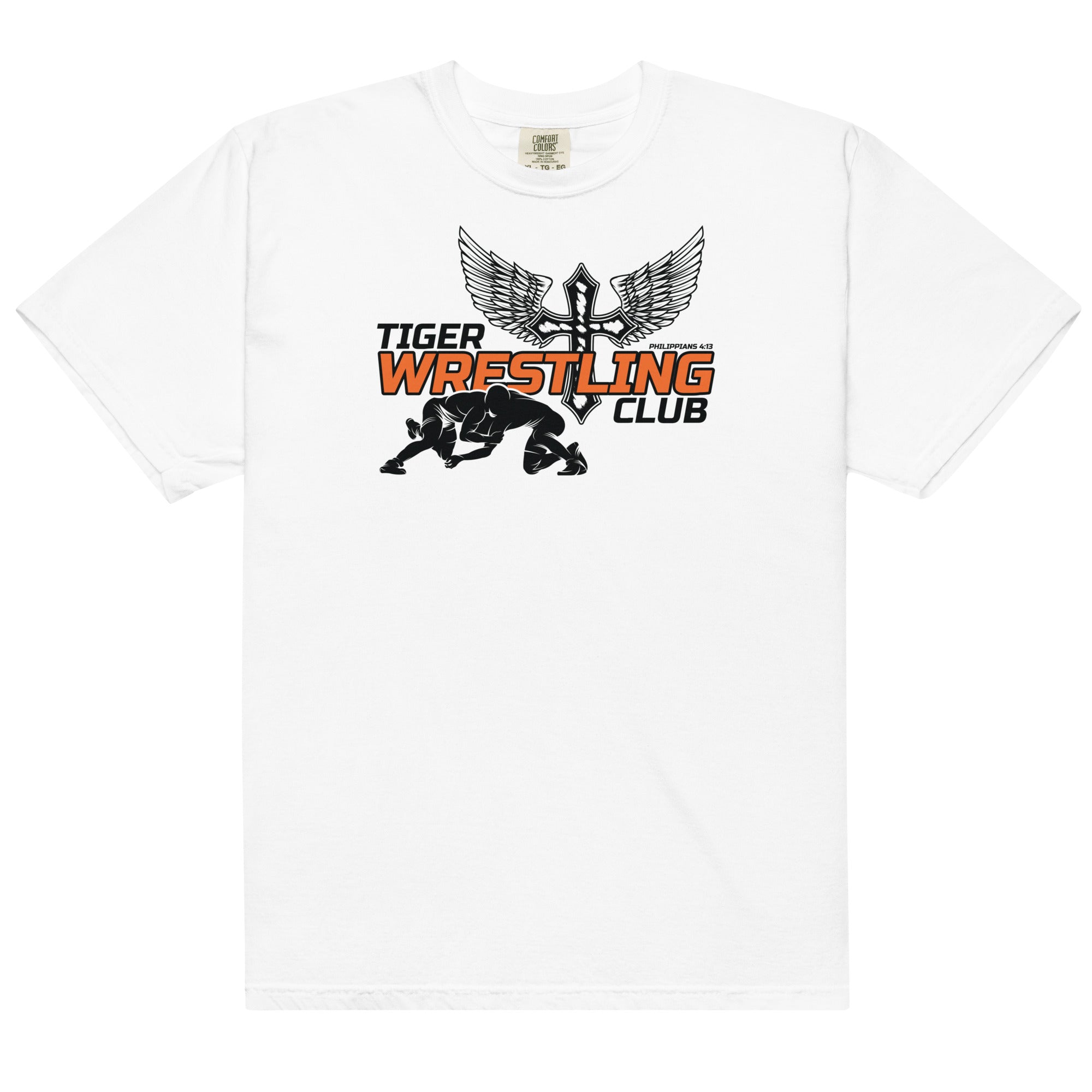 Tiger Wrestling Club Mens Garment-Dyed Heavyweight T-Shirt