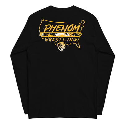 Phenom Wrestling (Front + Back) Men’s Long Sleeve Shirt