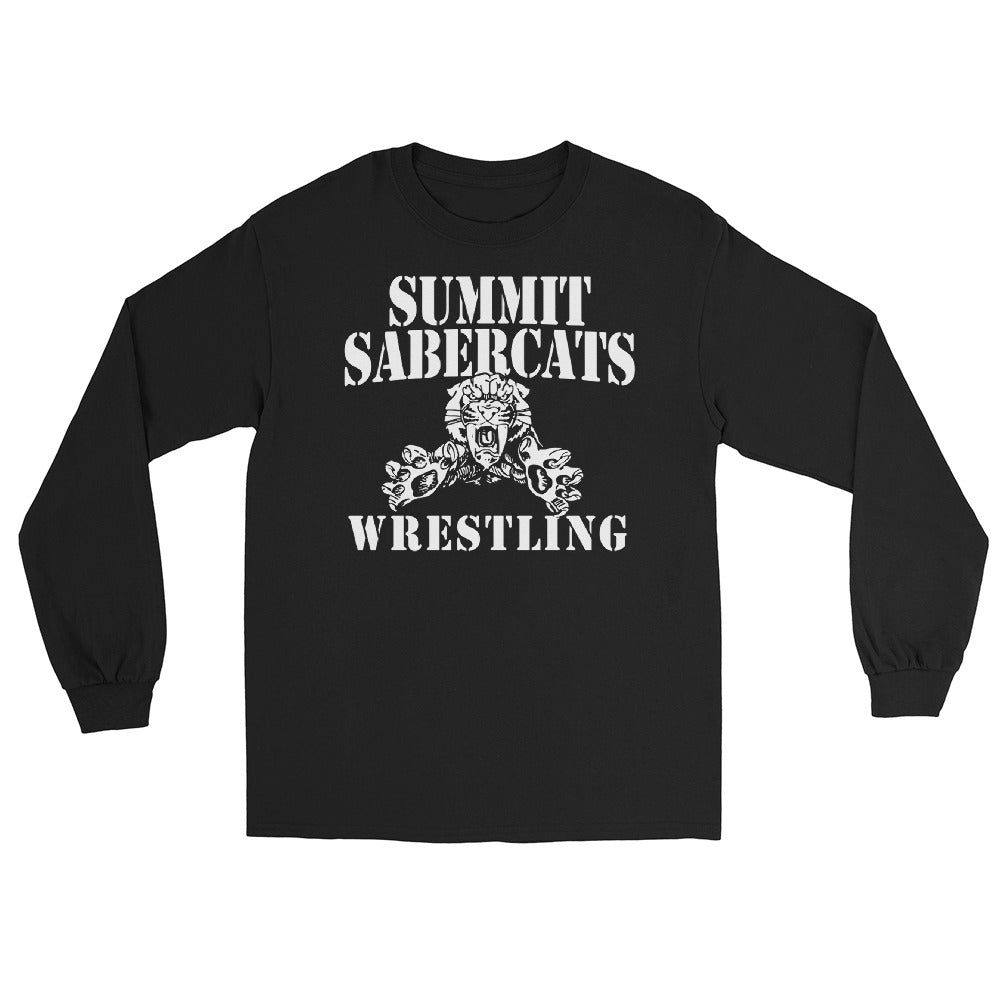 Summit Trail Middle School Wrestling  With Back Design Mens Long Sleeve Shirt