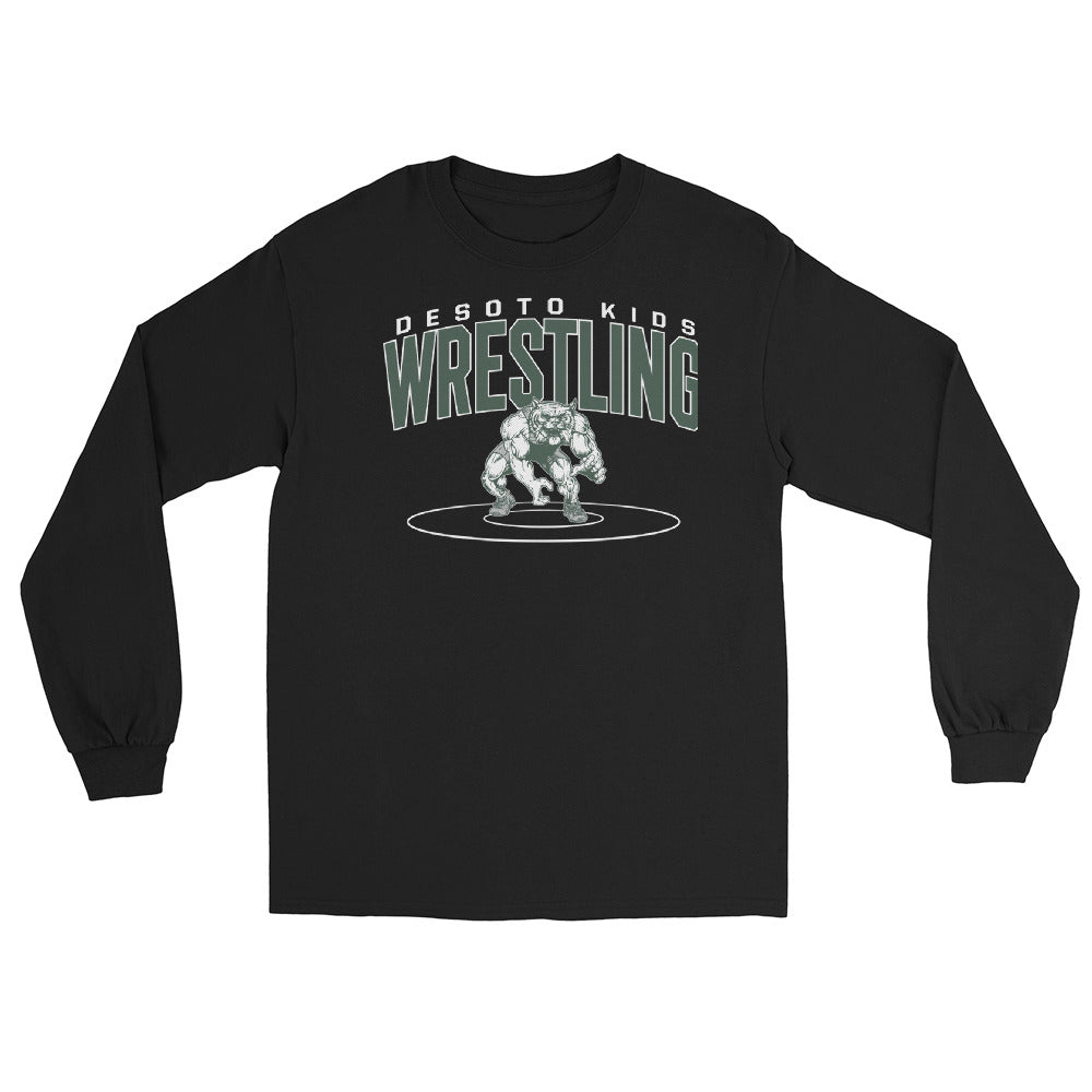 De Soto Kids Wrestling Mens Long Sleeve Shirt