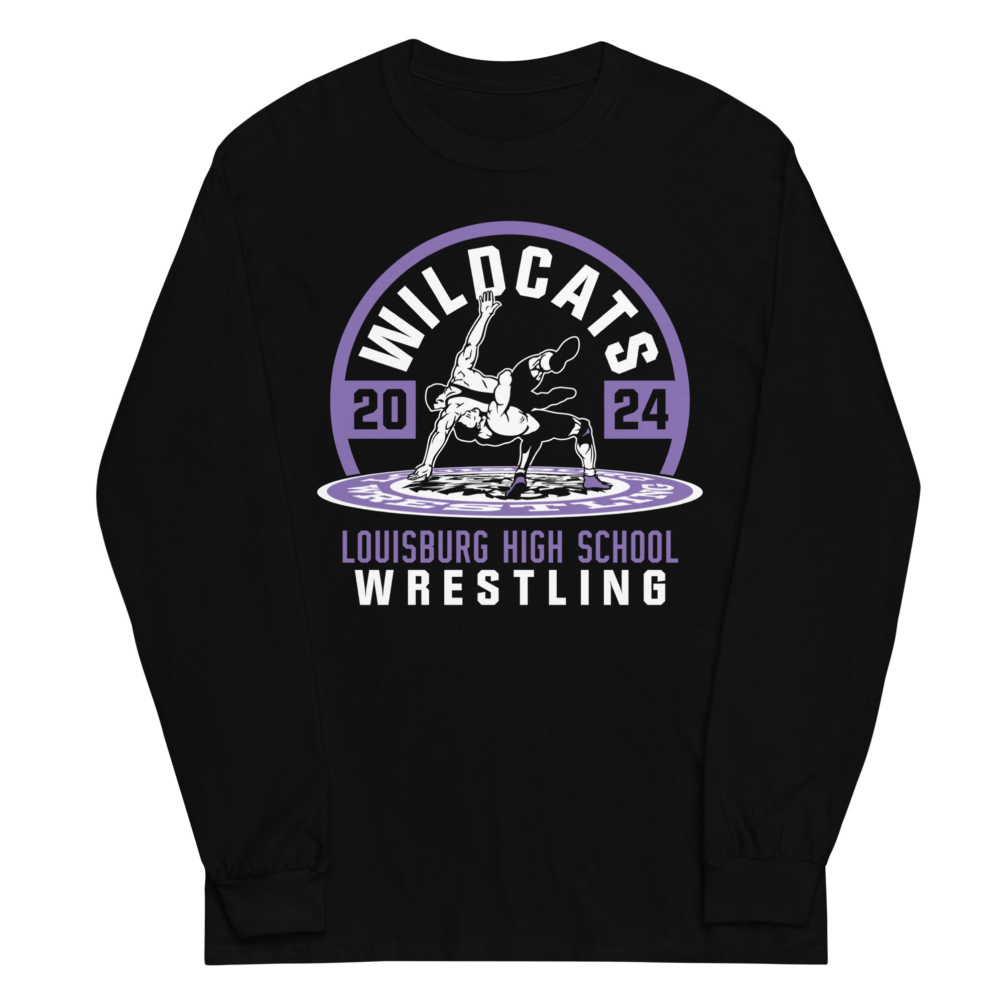Wildcat Wrestling (Front Only) 2024 Men’s Long Sleeve Shirt