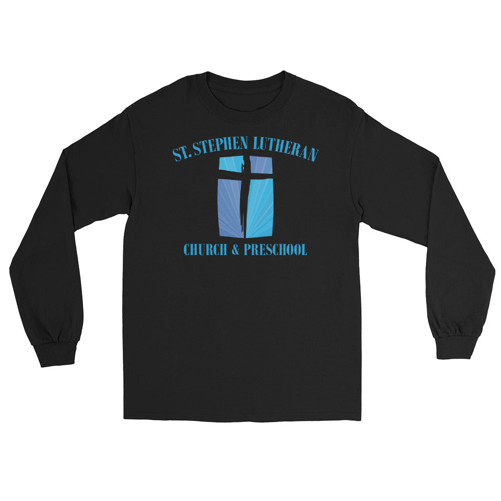 St. Stephen Lutheran Church Full Logo Mens Long Sleeve Shirt