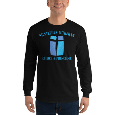 St. Stephen Lutheran Church Full Logo Mens Long Sleeve Shirt