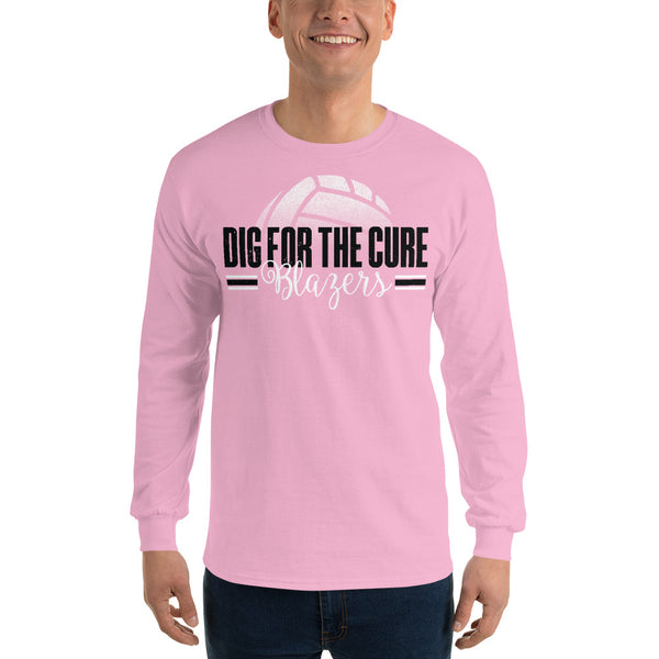 Dig Pink Men's Long Sleeve Shirt - Blue Chip Athletic