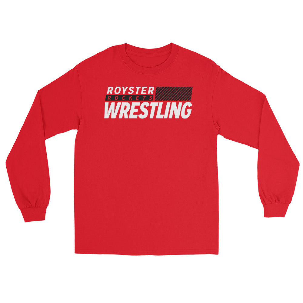 Royster Rockets Wrestling Mens Long Sleeve Shirt