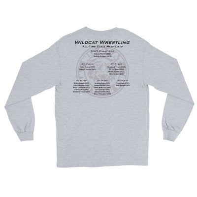 Wildcat Wrestling Club (Louisburg) - With Back Design - Mens Long Sleeve Shirt