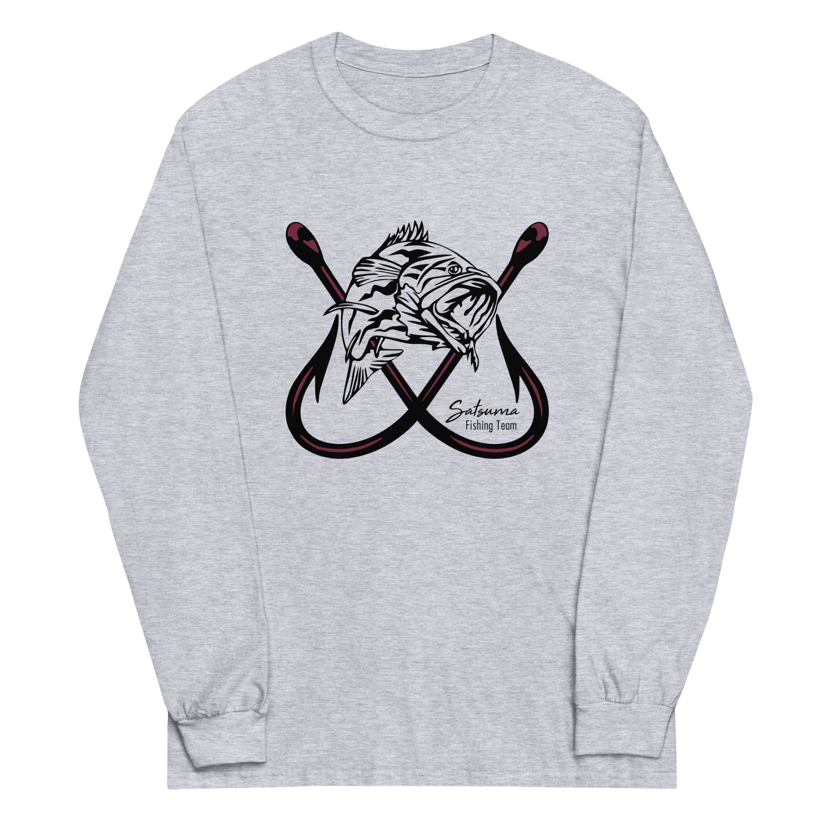 Satsuma Fishing Team  Fish Hooks Mens Long Sleeve Shirt