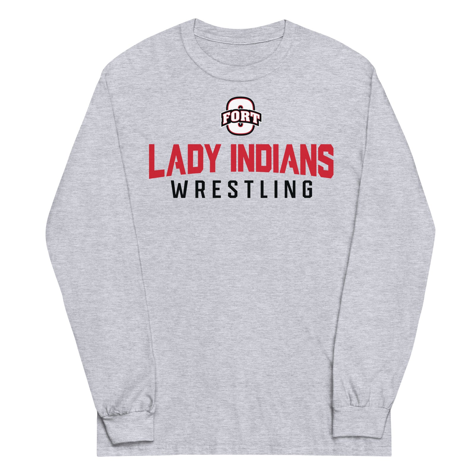 Fort Osage Wrestling Lady Indians  Mens Long Sleeve Shirt