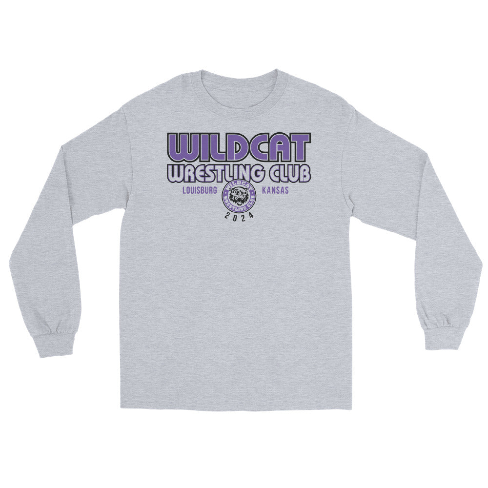 Wildcat Wrestling Club (Louisburg) - With Back Design - Mens Long Sleeve Shirt