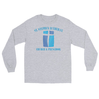 St. Stephen Lutheran Church Full Logo Mens Long Sleeve Shirt