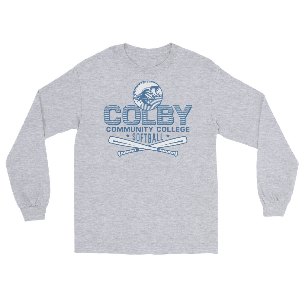 Colby Community College Softball Mens Long Sleeve Shirt