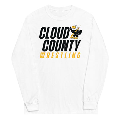 Cloud County CC Wrestling Mens Long Sleeve Shirt