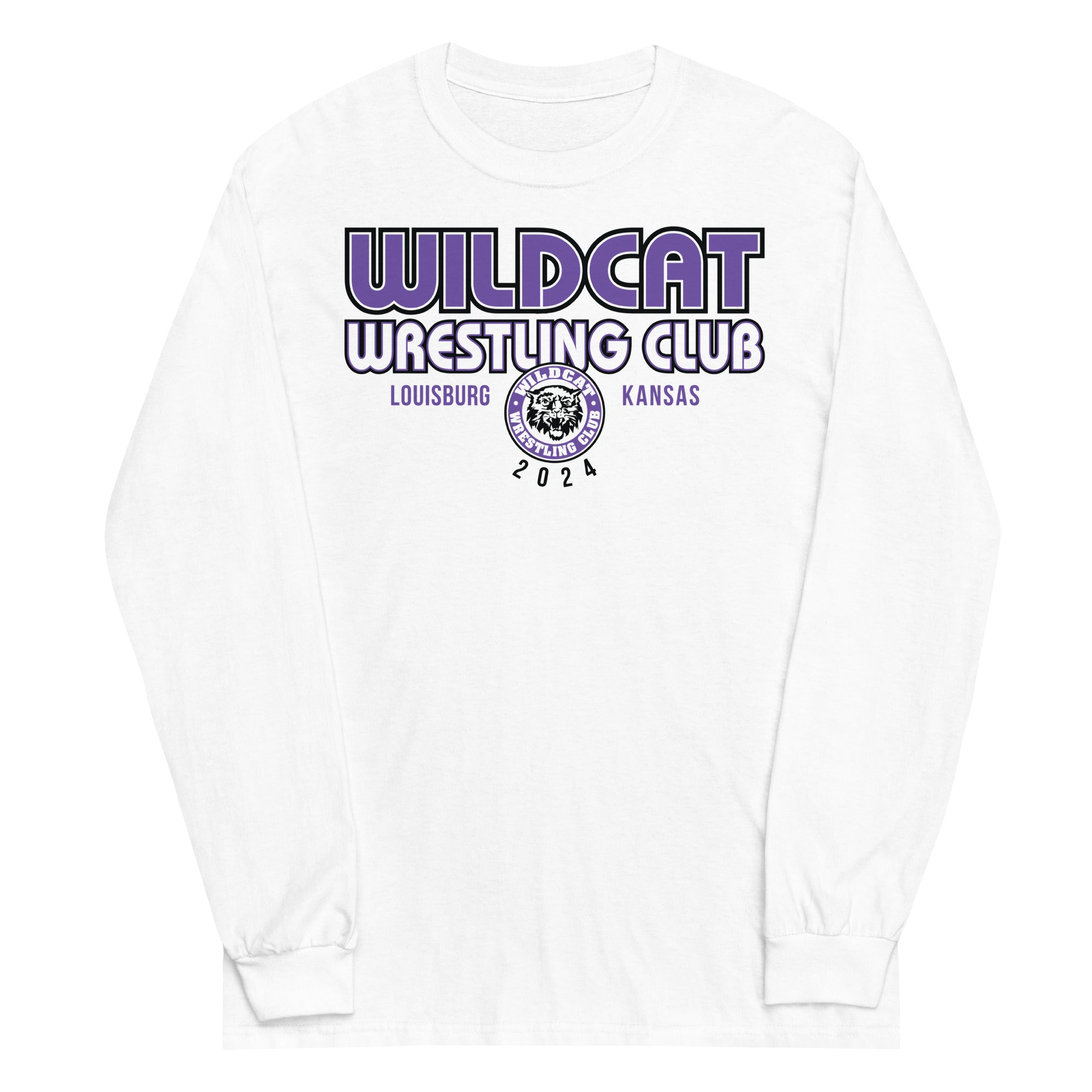 Wildcat Wrestling Club (Louisburg) - Front Design Only - Men’s Long Sleeve Shirt