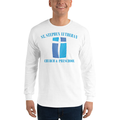 St. Stephen Lutheran Church Full Logo Mens Long Sleeve Shirt