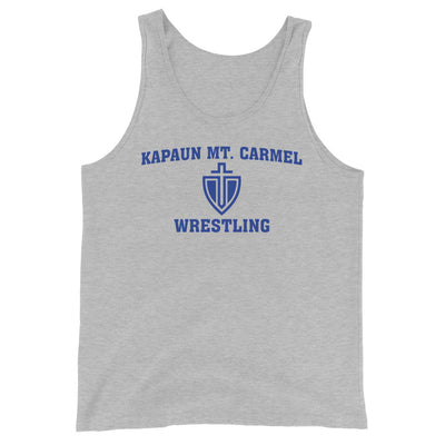 Kapaun Mt. Carmel Wrestling Black/Grey/White Men's Staple Tank Top