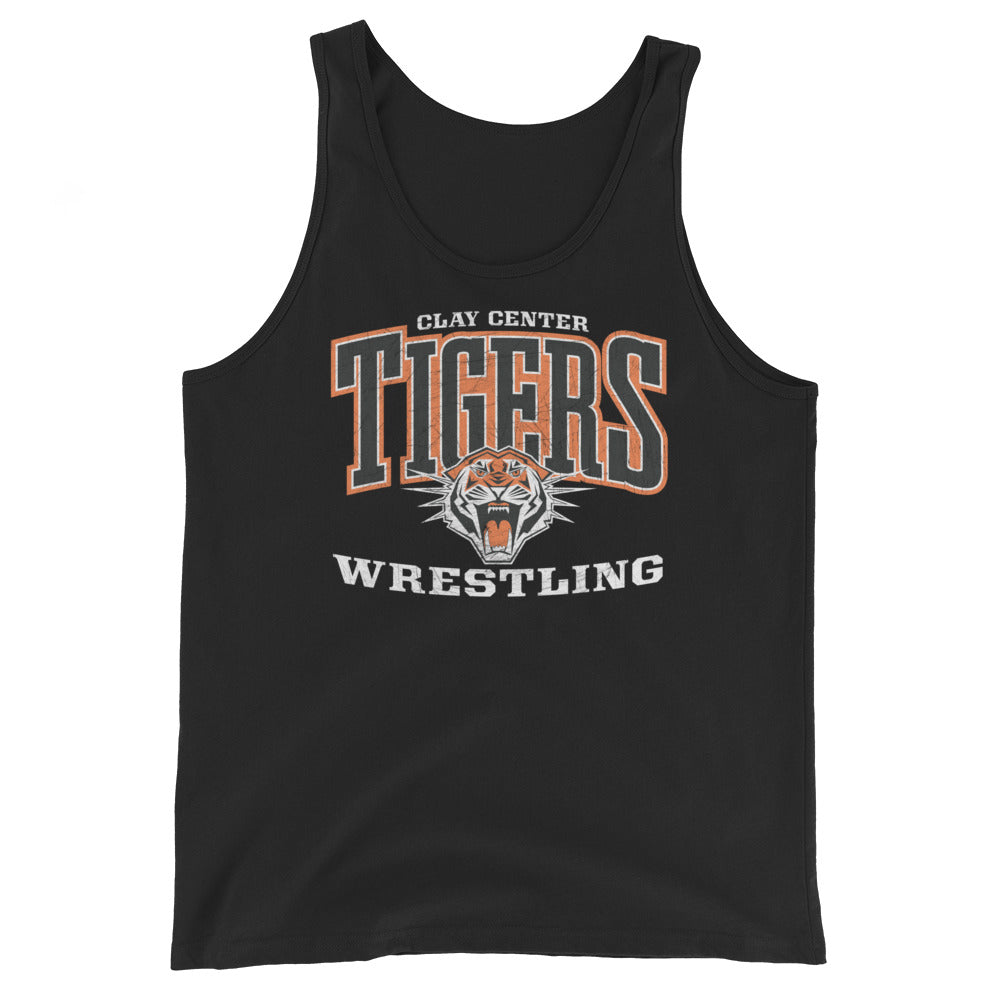 Clay Center Community HS Wrestling Black Men’s Staple Tank Top