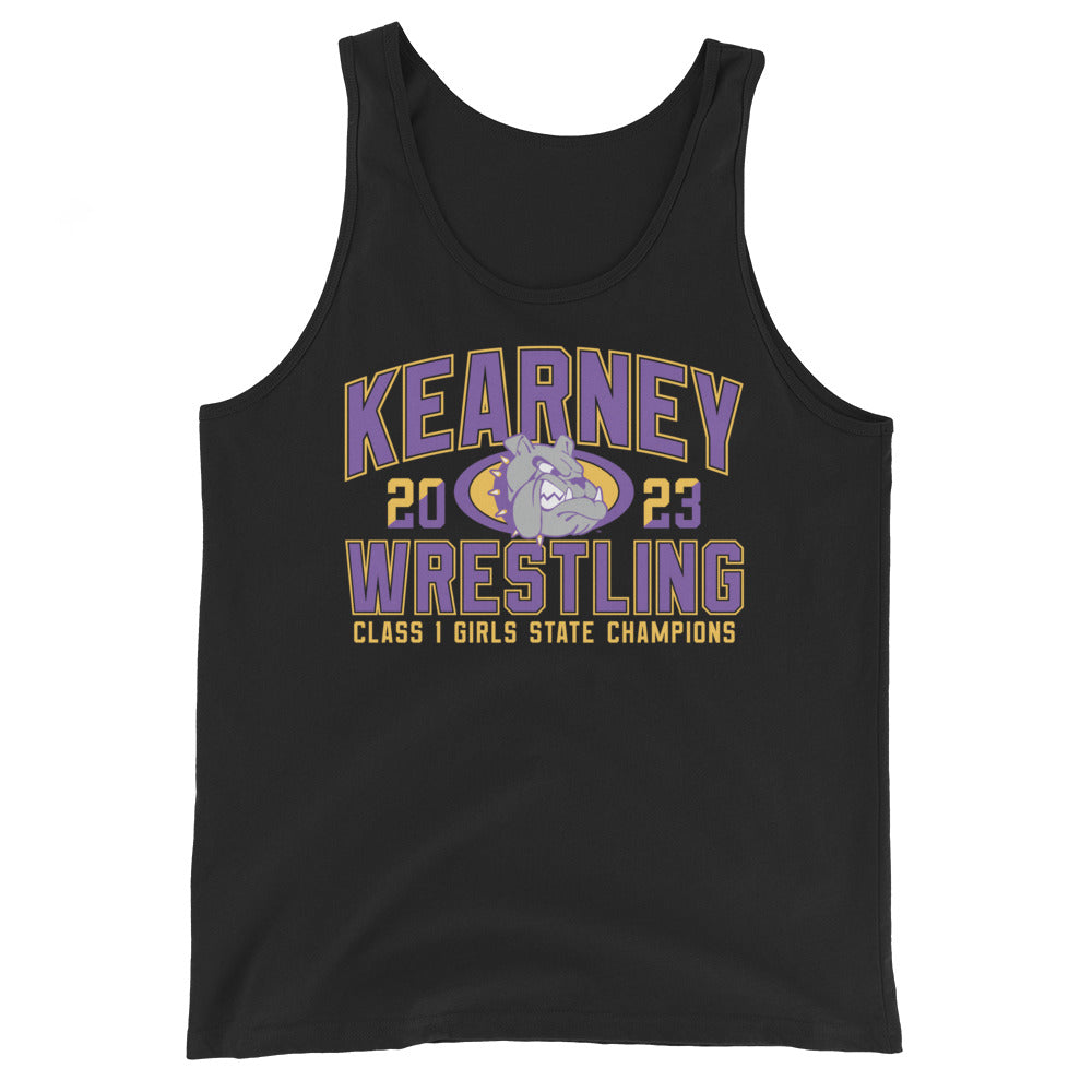 Kearney Wrestling Girls State Champs Black Men’s Staple Tank Top