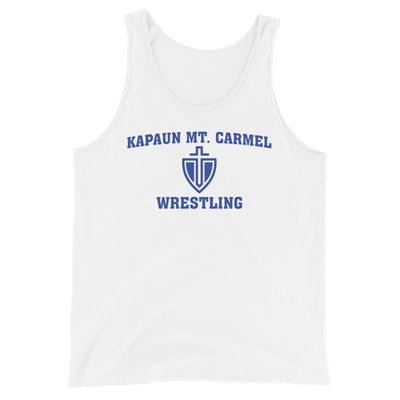 Kapaun Mt. Carmel Wrestling Black/Grey/White Men's Staple Tank Top